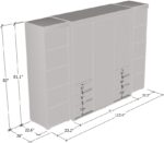 Modern Wardrobe Closet with Mirror — Large Storage with Drawers and Hanging Rod — Engineered Wood — White, 26" D x 117.4" W x 82" H - Image 2