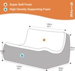 The 2nd Gen Loveseat Foam Sofa, Armless Floor Sofa, One Piece High Density Foam, Removable and Machine Washable Cover (Caramel, Full) - Image 2