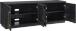 Rectangular TV Stand for TV's up to 80" in Black Grain - Image 2