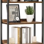 Bookshelf, 5 Tier Bookshelves, Home Office Bookcase Shelf Storage Organizer, Free Standing Storage Shelving Unit for Bedroom, Living Room and Home Office, Vintage