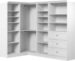 Versatile Walk-in Closet Organizer System, 97-inch White Wardrobe and Drawers for Home Storage, Bedroom, Laundry, or Entryway - Image 2