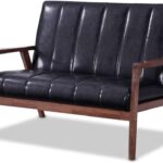 -Black Loveseat Love Seats, 29.45LX44.66WX31.59H, Black
