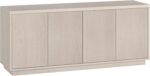 TV Stand, 57" Wide, Beech White