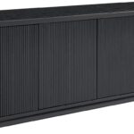Rectangular TV Stand for TV's up to 75" in Black Grain