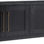 Rectangular TV Stand for TV's up to 80" in Black Grain