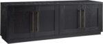 Rectangular TV Stand for TV's up to 80" in Black Grain